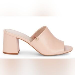 Cole Haan Blush Pink Open-Toe Block Heel Mule